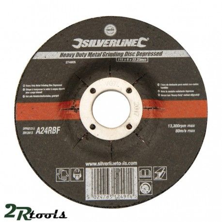 Disco reforzado para desbaste de metal, centro hundido 115 x 6 x 22,23 mm
