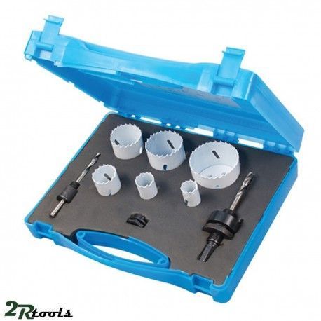 Juego de coronas bimetal para fontaneros, 9 pzas