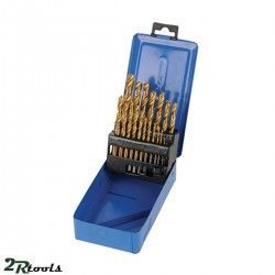 Brocas de HSS con revestimiento de Titanio, 19 pzas