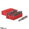 Puntas para atornillador con estuche, 42 pzas