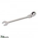 Llave combinada con carraca articulada, 13 mm