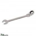 Llave combinada con carraca articulada, 17 mm