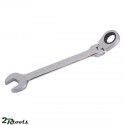 Llave combinada con carraca articulada, 19 mm