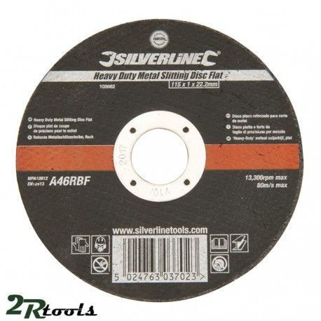 Disco reforzado para cote de metal, plano 115x1,2x22,23 mm