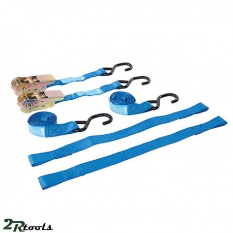 Juego de correas de amarre para motocicletas, 4 pzas